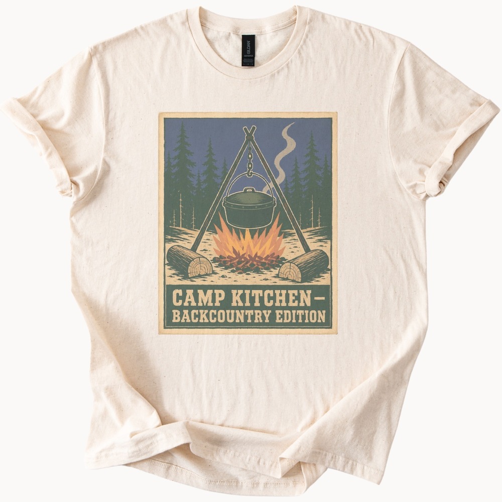 Camp Kitchen Vintage Style Boho Tee Nature Inspired
